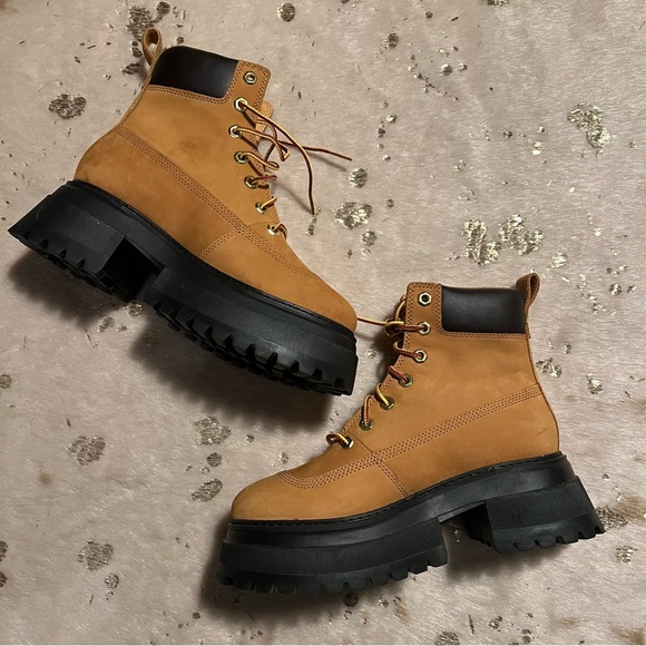 NEW Timberland 7 Sky 6” Brown Leather Lace Up Boots - Picture 6 of 6